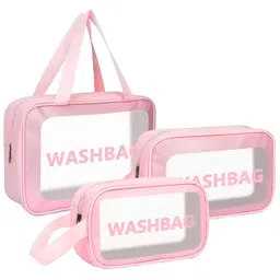 Ajabh Pink Set of 3 Regular Makeup Organiser Organisers-17
