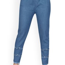Aarika Girls Comfort Tapered Fit Mid-Rise Slash Knee Stretchable Jeans-picture-38