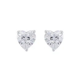 Nipura 925 Sterling Sliver Plated CZ Studded Contemporary Studs Earrings-6