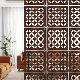 RANDOM Brown Geometric Window Blinds-45