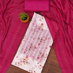 rangtulika ethnics Rangtulika Floral Printed Unstitched Dress Material-picture-18
