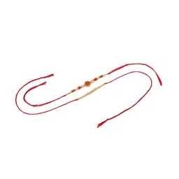 Anouk Set Of 2 Artificial Stones Studded Thread Rakhi With Roli Chawal Chandan & Mishri image 4