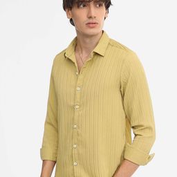 Campus Sutra Men Comfort Spread Collar Striped Casual Shirt-image-83