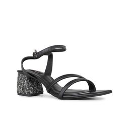 Inc 5 Striped Square Toe Ankle Loop Party Block Sandals image 3