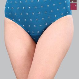Soie Women Pack Of 3 Printed Cotton Hipster Briefs-image-31