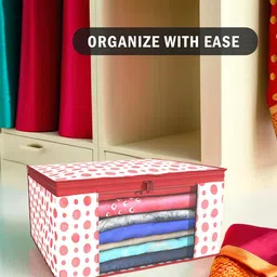Kuber Industries Red & White 6 Pieces Drawer Organisers image 3