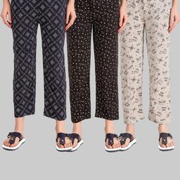 TRENDY WORLD Pack of 3 Printed Pyjamas-image-84