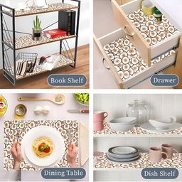 Aura Cream-Coloured Set of 2 Regular Shelf Liner Organisers image 2