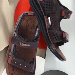 PU-PINE Boys Brown PU Velcro Sports Sandals-picture-19