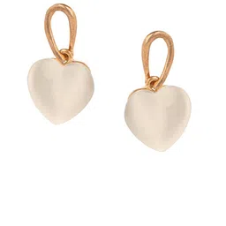 ANIKAS CREATION Gold-Plated Artificial Stones Studded Heart Shaped Studs image 2