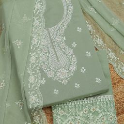 Soch Floral Embroidered Organza Unstitched Dress Material-image-87