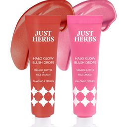 Just Herbs Halo Glow Set Of 2 Blush Drops - 10ml Each - What A Melon-Lovin' Lychee image 1