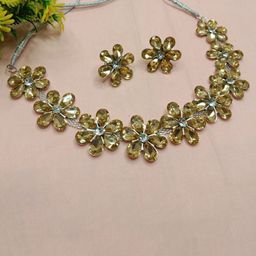 AL ADAM FASHION Silver-Plated Stones Studded Jewellery Set-image-95