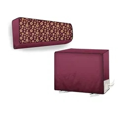 The Furnishing Tree Split AC Cover Set of Indoor and Outdoor Unit Used for 1 Ton LG PS-Q13YNZE Flor-image-89