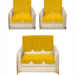 Fashion Throw Yellow Velvet Sofa Cover-image-87