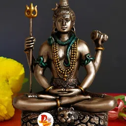 DARIDRA BHANJAN Brown Adiyogi Idol Showpiece-image-91
