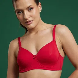 Here&Now X DREAMS Lingerie Solid Lightly Padded Full Coverage Bra-43