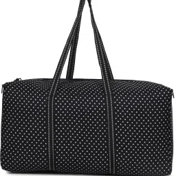 10 L Hand Duffel Bag - TT Travel Black Dot Bag Big Size Man & Woman - Black - Regular Capacity-5