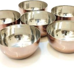 Stainless Steel, Steel Serving Bowl Steel Bowl Set (Pack of 6) - 250ml Each Ideal for Serving, Prepping, and Storage Disposable-image-6