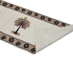 Kuber Industries Set of 7 Brown & White Printed Table Runner & Placemats image 5