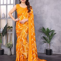 Nirmohi Fashion Geometric Printed Beads and Stones Saree-11