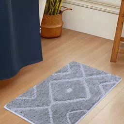 LUXEHOME INTERNATIONAL Grey  Microfiber Bath Rugs-image-7