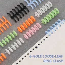 Hofason 10 Pcs Binding Rings Comb Binding Spines Coil Binding Machine Plastic Spiral Manual Comb Binder-4