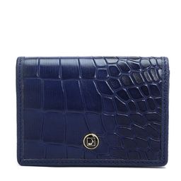 Da Milano Unisex Geometric Textured Leather Card Holder-image-52