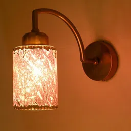 1ST TIME Pink Printed Glass Traditional Cylinder Wall Lamps Wall Lamps-picture-8