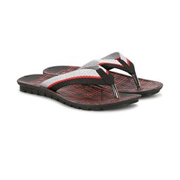 RIFOF Men Red PU Flip Flops-image-96