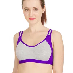 Samvar Purple Cotton Non-Wired Non Padded Minimizer Bra-picture-42