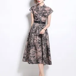 JC Collection Women Floral Printed Fit & Flare Dress-image-46
