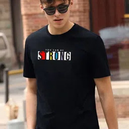 SWAGNOX Men Typography Printed Round Neck Cotton T-shirt-picture-8
