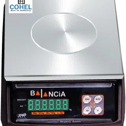 COHEL 30Kg Counter Rechargeable Weight Machine with Stainless Steel Top for Shop, Home Weighing Scale-27