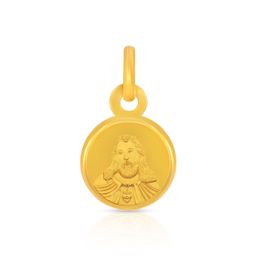 BHIMA 22K BIS Hallmark 916 Purity Yellow Gold Saint Jesus Pendant-99