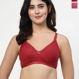 LILY Ithsird Pack Of 2 Full Coverage Seamless Non Padded T-shirt Bra-picture-18