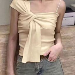 KPOP Women One Shoulder Twisted Top-image-65