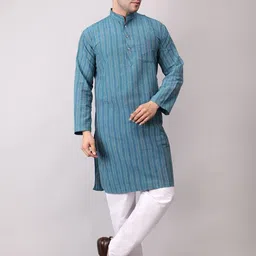 Voniry Men Striped Regular Kurta with Pyjamas-26