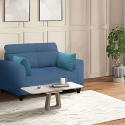 Duroflex Zivo Plus Blue Fabric 2 Seater Sofa Set-image-83