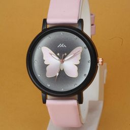 VIRAKTI Women Brass Dial & Leather Wrap Around Straps Analogue Watch G-13-PINK-V.Y-image-89