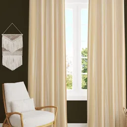 Galaxy Home Decor Cream-Coloured Set of 2 Window Curtain-17