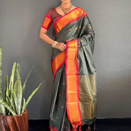 LeeliPeeri Designer Woven Design Zari Silk Cotton Saree-39