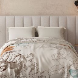 Boutique Living India White & Blue Floral Mink AC Room Double Bed Blanket-image-100