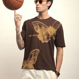 Difference of Opinion Graphic Printed Cotton Oversized T-shirt-image-29