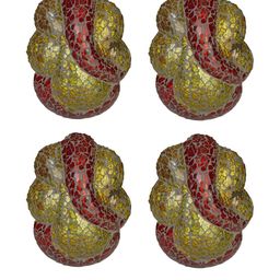 SOMIL Set of 4 Red Glass Cylinder Wall Lamps-image-29