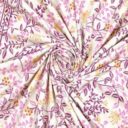 Desi Mantra White & Purple Floral 120 TC Queen Bedsheet with 2 Pillow Covers-image-104