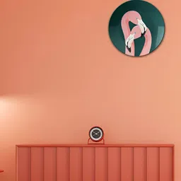 THE QUIRKY HOME Green & Pink Flamingo In A Room Printed Ceramic Decorative Wall Decor-image-9
