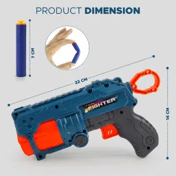 buddynjoy Manual Soft Bullet Gun Easy to Play , Long Shooting Range With Super Cool Shape Guns & Darts image 2
