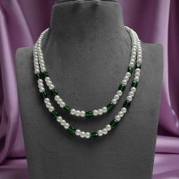 KASHVI PEARLS AND JEWELLERS Brass Silver-Plated Jewellery Set-image-95