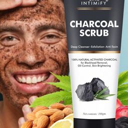 INTIMIFY 100% Natural Activated Charcoal Scrub - 100 g-37
